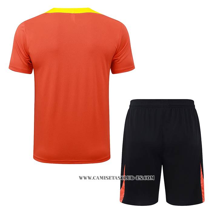Chandal del Brasil 25-26 Manga Corta Naranja - Pantalon Corto